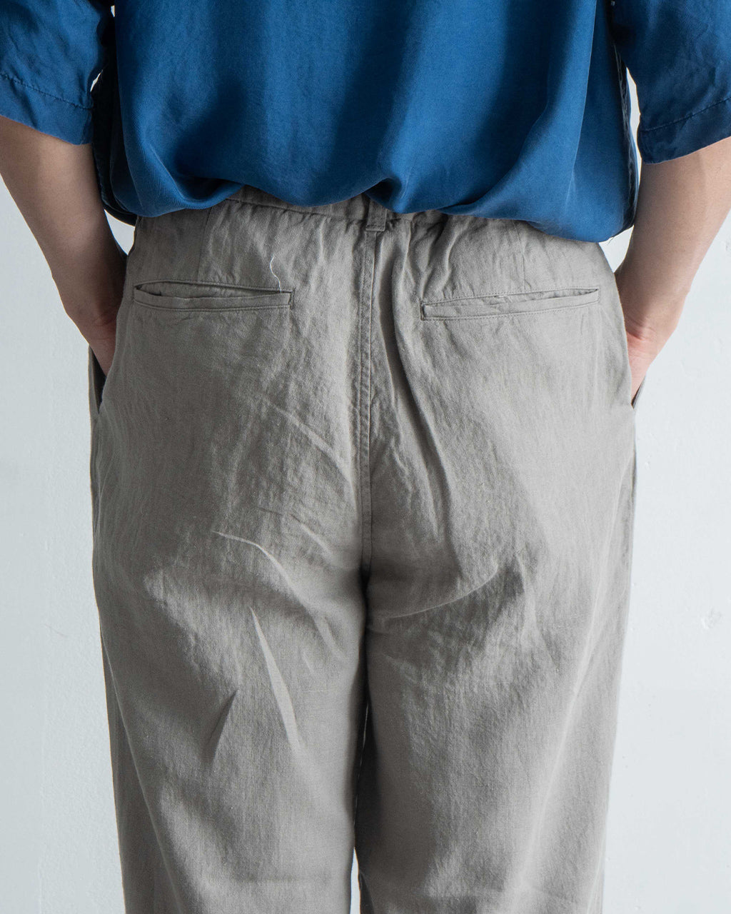 【SALE!20%OFF】2タック ワイドテーパード パンツ リネン PT07252