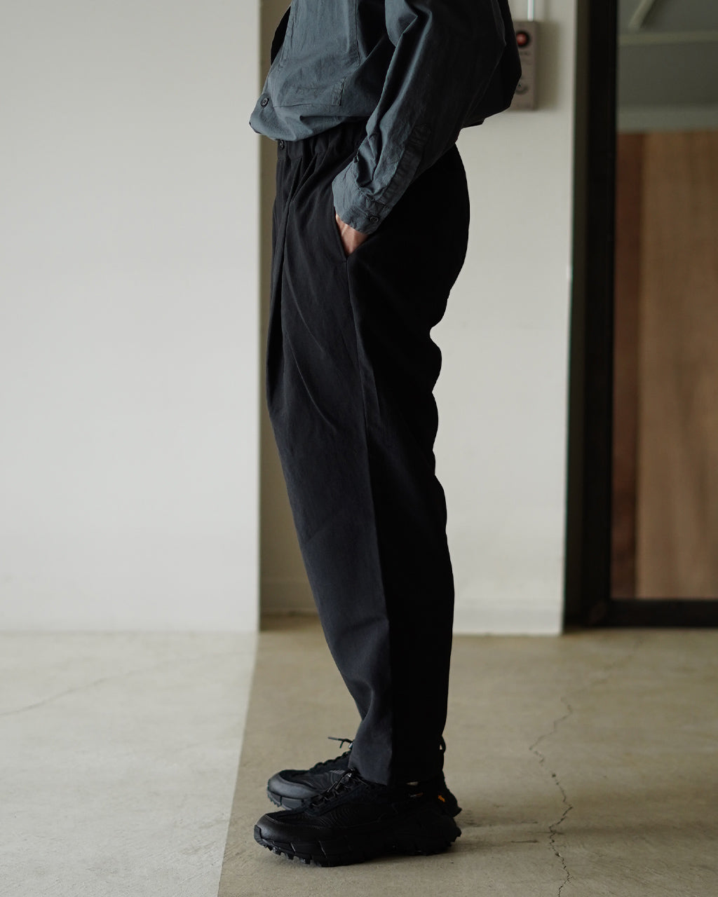 STILL BY HAND Elasticated easy pants PT07253