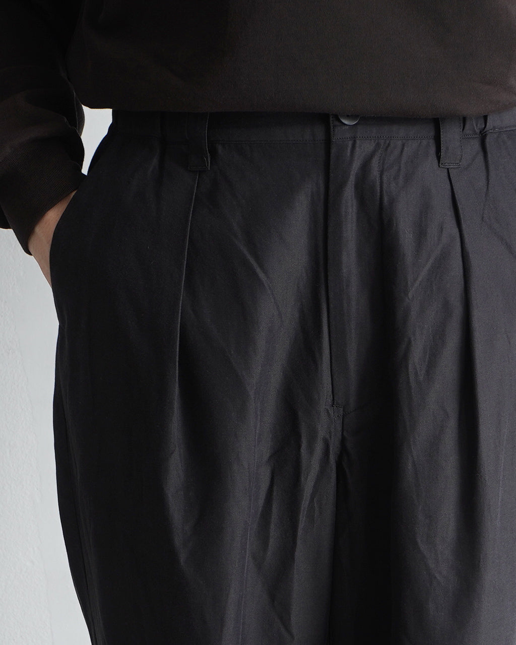 【SALE!30%OFF】コットン キュプラ ストレートパンツ Cupro mixed straight pants ボトムス イージーパンツ フルレングス PT08251