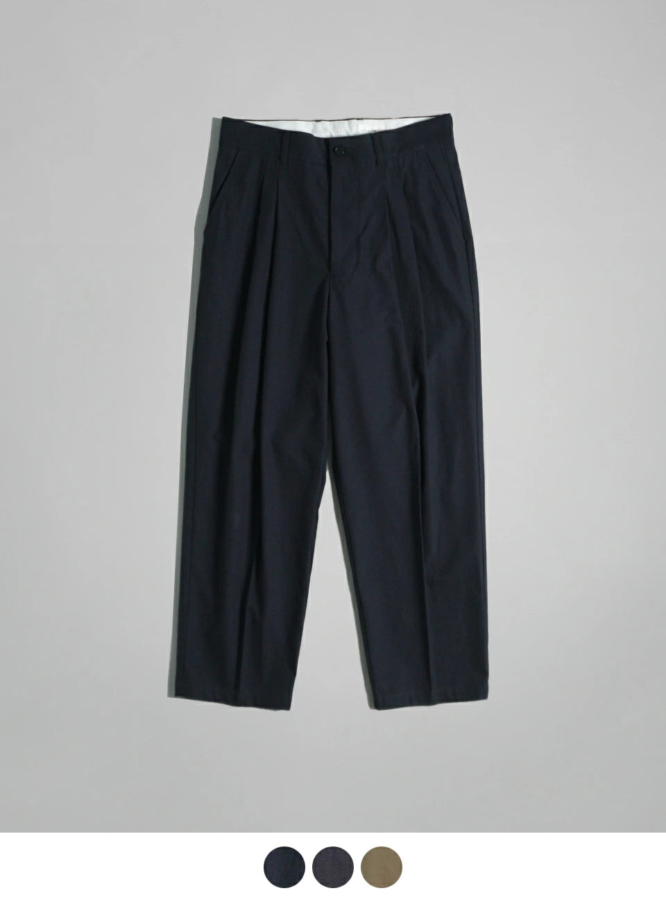 ディープ タック プレスド パンツ Deep tuck pressed pants スラックス 2タック センタープレスパンツ PT092430910