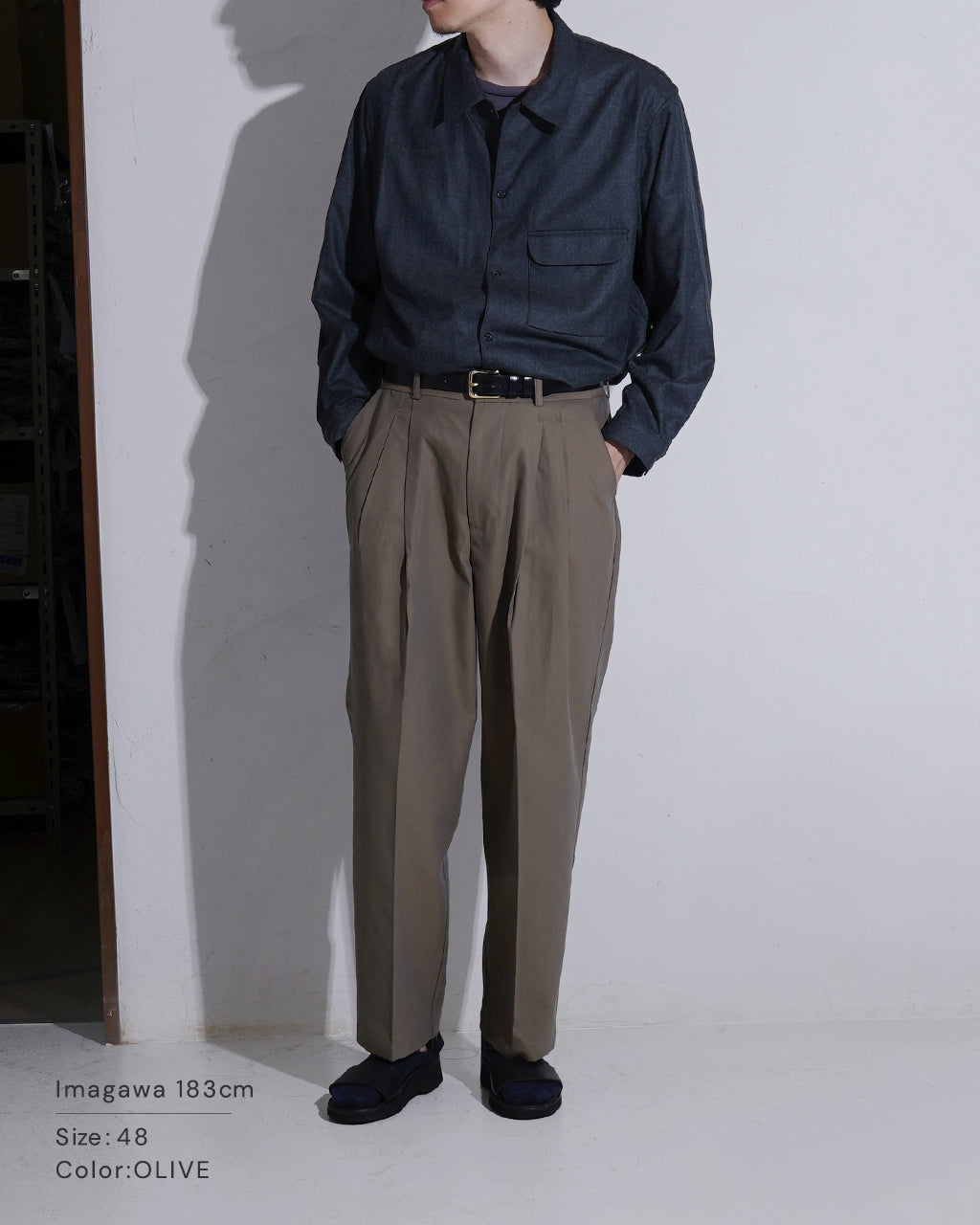 ディープ タック プレスド パンツ Deep tuck pressed pants スラックス 2タック センタープレスパンツ PT092430910