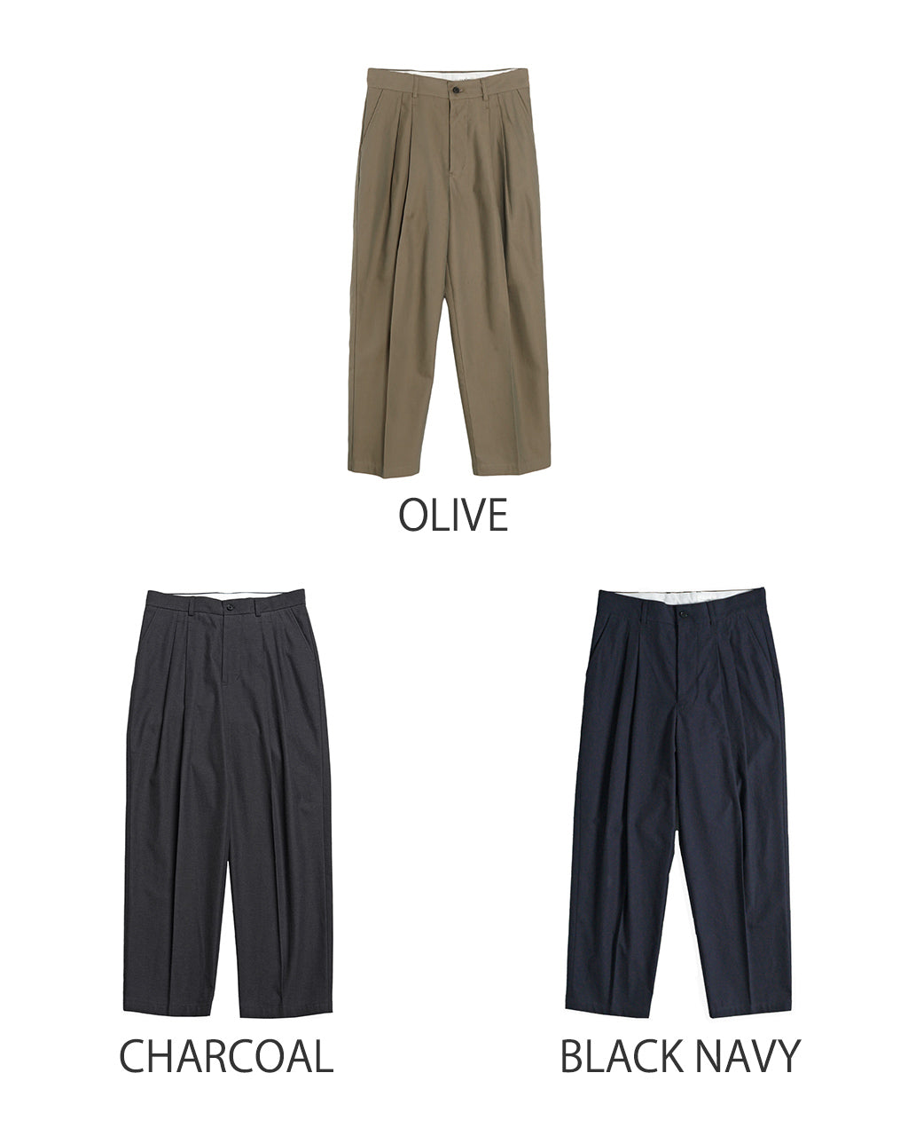 ディープ タック プレスド パンツ Deep tuck pressed pants スラックス 2タック センタープレスパンツ PT092430910