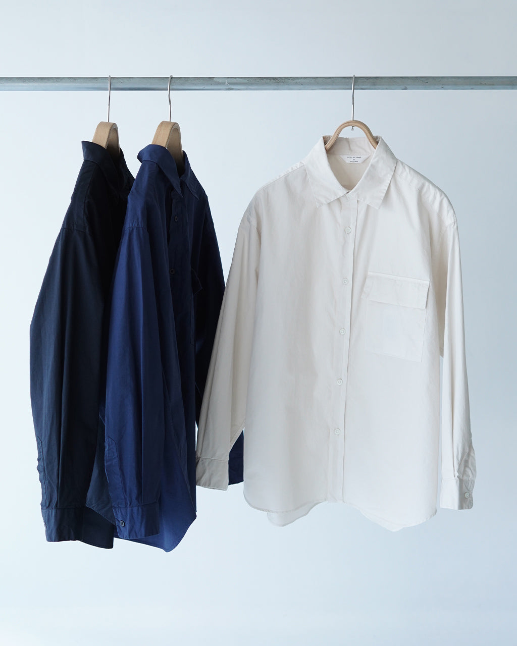 STILL BY HAND 스틸 바이 핸드 셔츠 오버사이즈 제품 염색 레귤러 칼라 SH01244【무료우송】