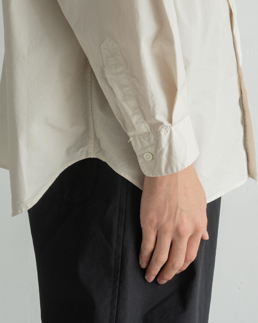 STILL BY HAND 스틸 바이 핸드 셔츠 오버사이즈 제품 염색 레귤러 칼라 SH01244【무료우송】