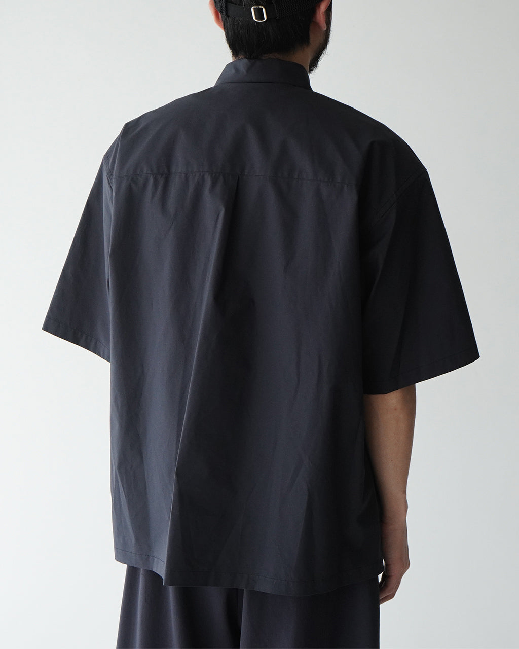 【SALE!20%OFF】シルク コットン 半袖シャツ Silk mixed shirt レギュラーカラー オーバーサイズ オーガニック超長綿 タイプライター生地 羽織 SH01251