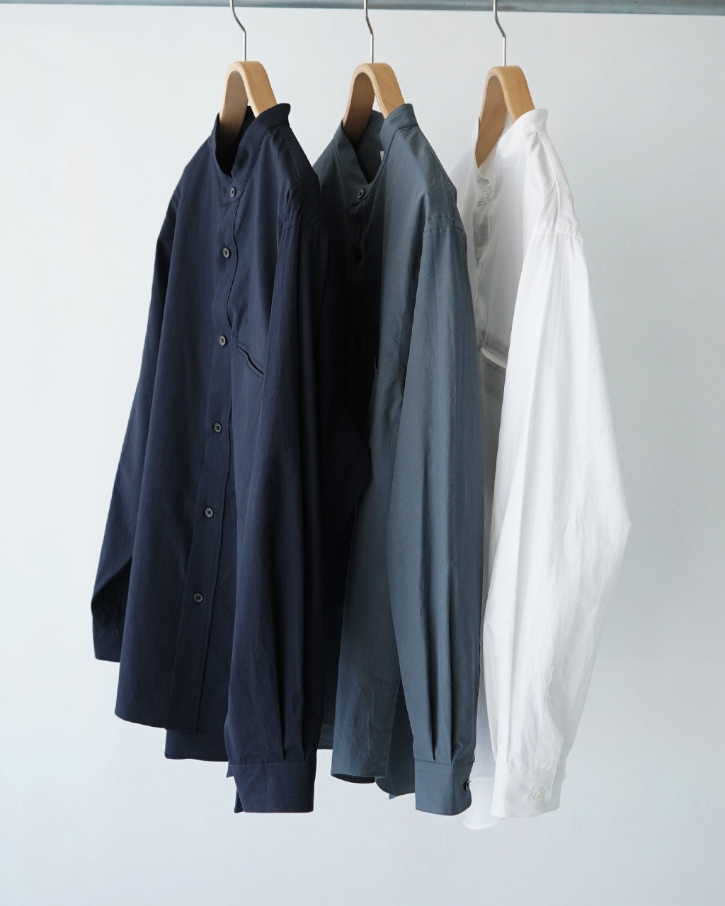 【SALE!30%OFF】リネンミックス バンドカラーシャツ LINEN MIXED BAND COLLAR SHIRT SH02251