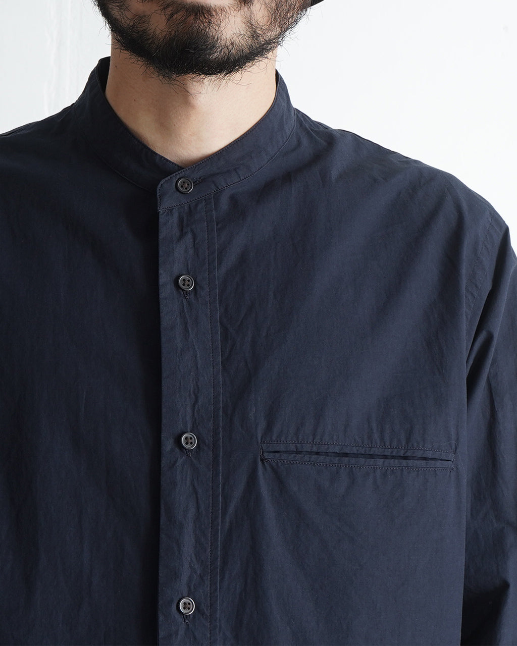 【SALE!30%OFF】リネンミックス バンドカラーシャツ LINEN MIXED BAND COLLAR SHIRT SH02251