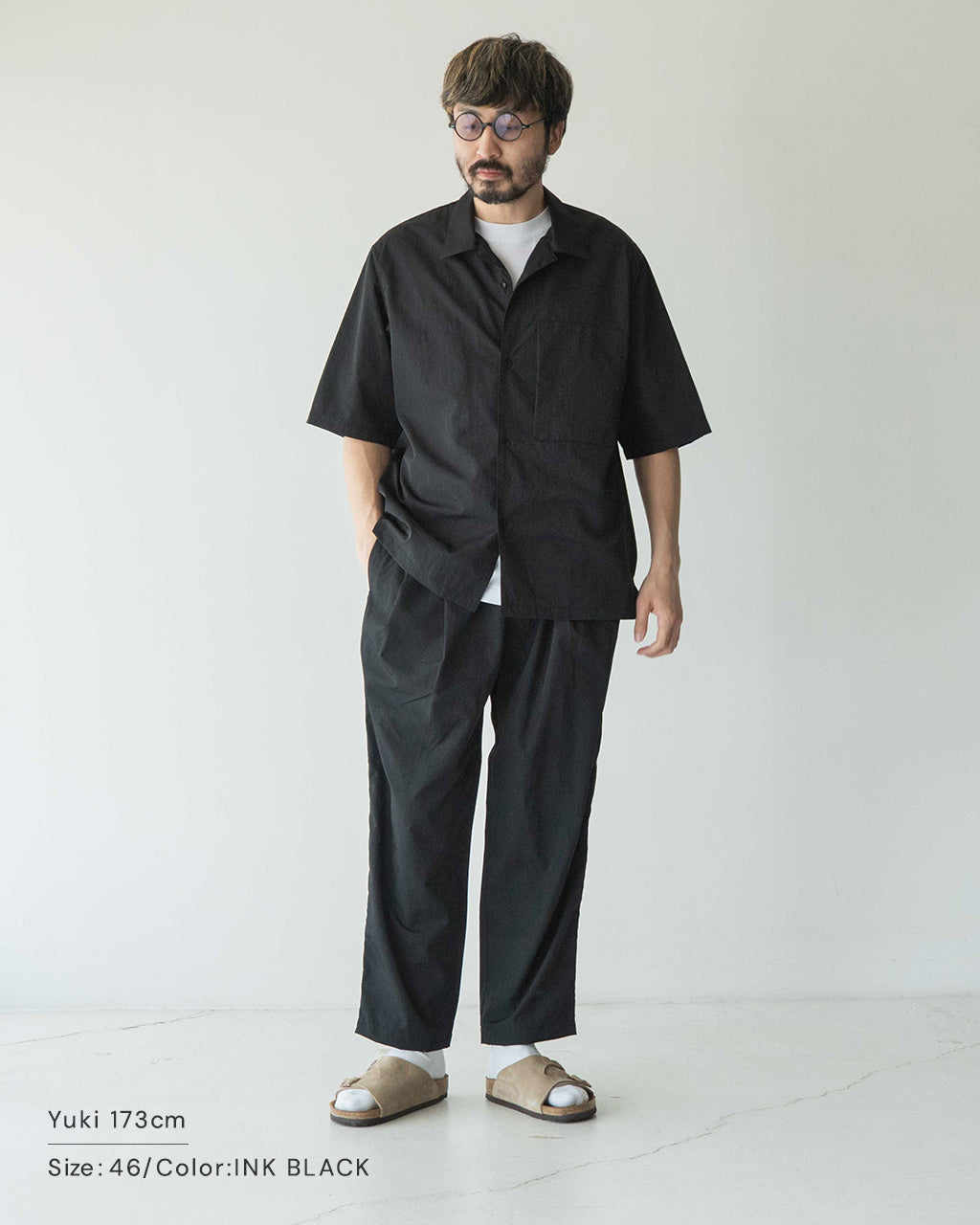 【SALE!20%OFF】オープンカラーシャツ 半袖 開襟 ミニマル ポケット SH02252