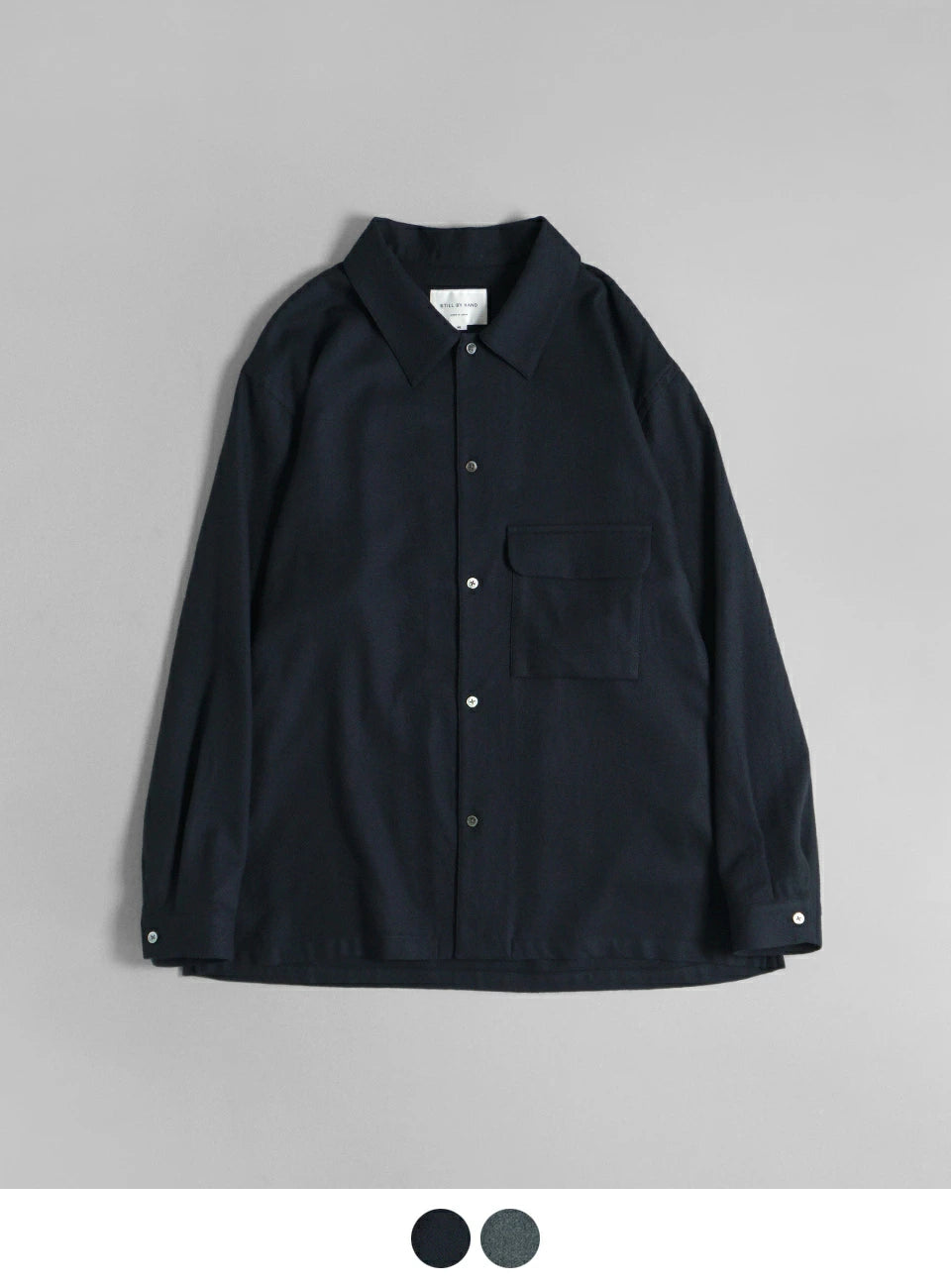 STILL BY HAND スティルバイハンド フラット ボトム ウール シャツ FLAT BOTTOM WOOL SHIRT ボタンシャツ