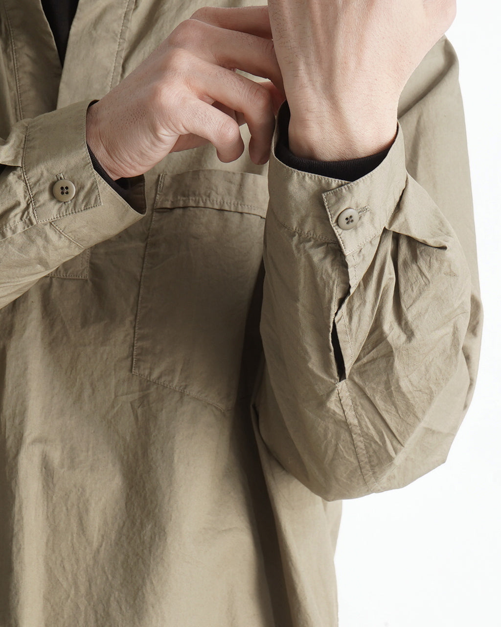 【SALE!30%OFF】スキッパーシャツ Garment-dye over shirt ガーメントダイ オーバーサイズ プルオーバー コットン 上質シャツ SH03251