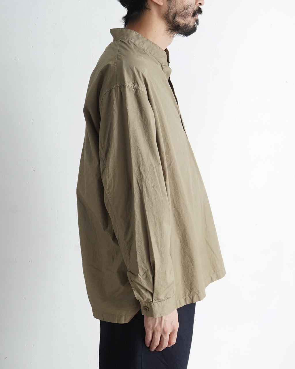 【SALE!30%OFF】スキッパーシャツ Garment-dye over shirt ガーメントダイ オーバーサイズ プルオーバー コットン 上質シャツ SH03251