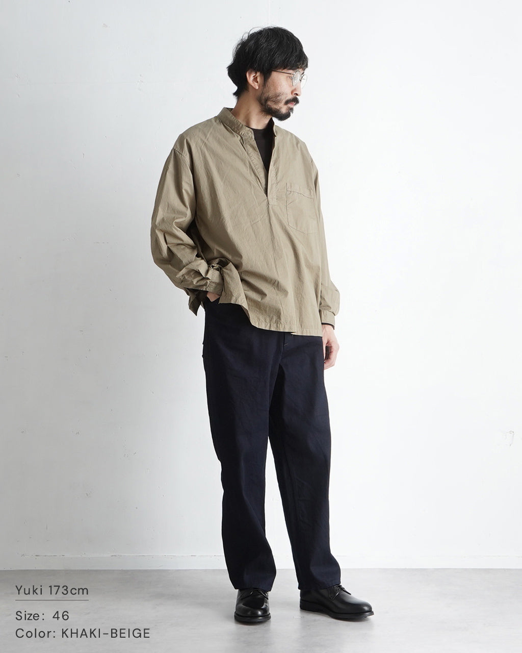 【SALE!30%OFF】スキッパーシャツ Garment-dye over shirt ガーメントダイ オーバーサイズ プルオーバー コットン 上質シャツ SH03251