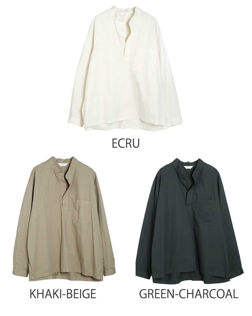 【SALE!30%OFF】スキッパーシャツ Garment-dye over shirt ガーメントダイ オーバーサイズ プルオーバー コットン 上質シャツ SH03251