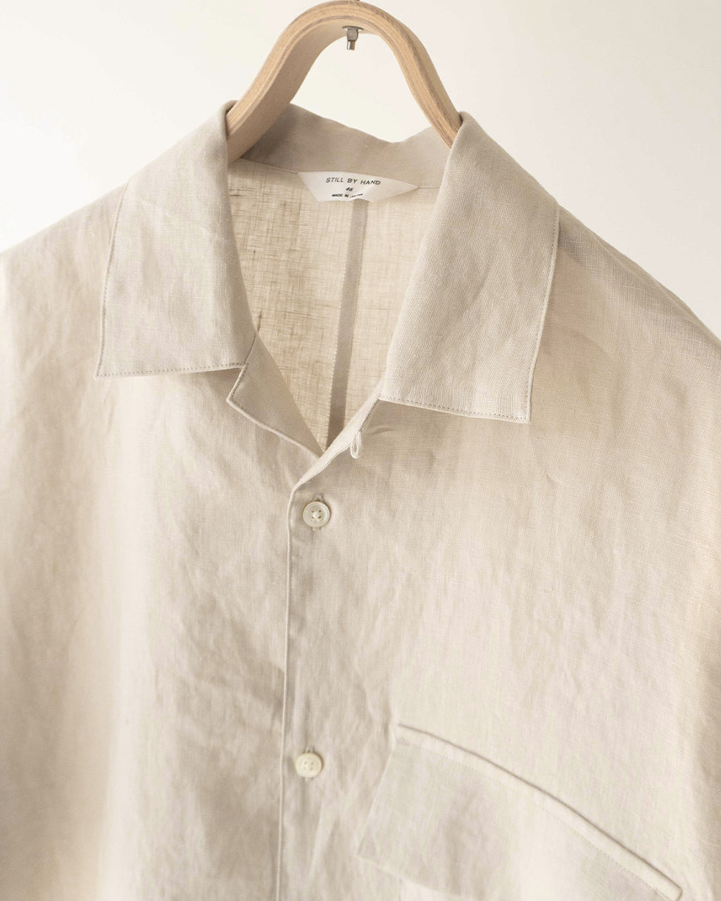 【SALE!20%OFF】オープンカラーシャツ フレンチリネン 半袖 羽織り SH03252