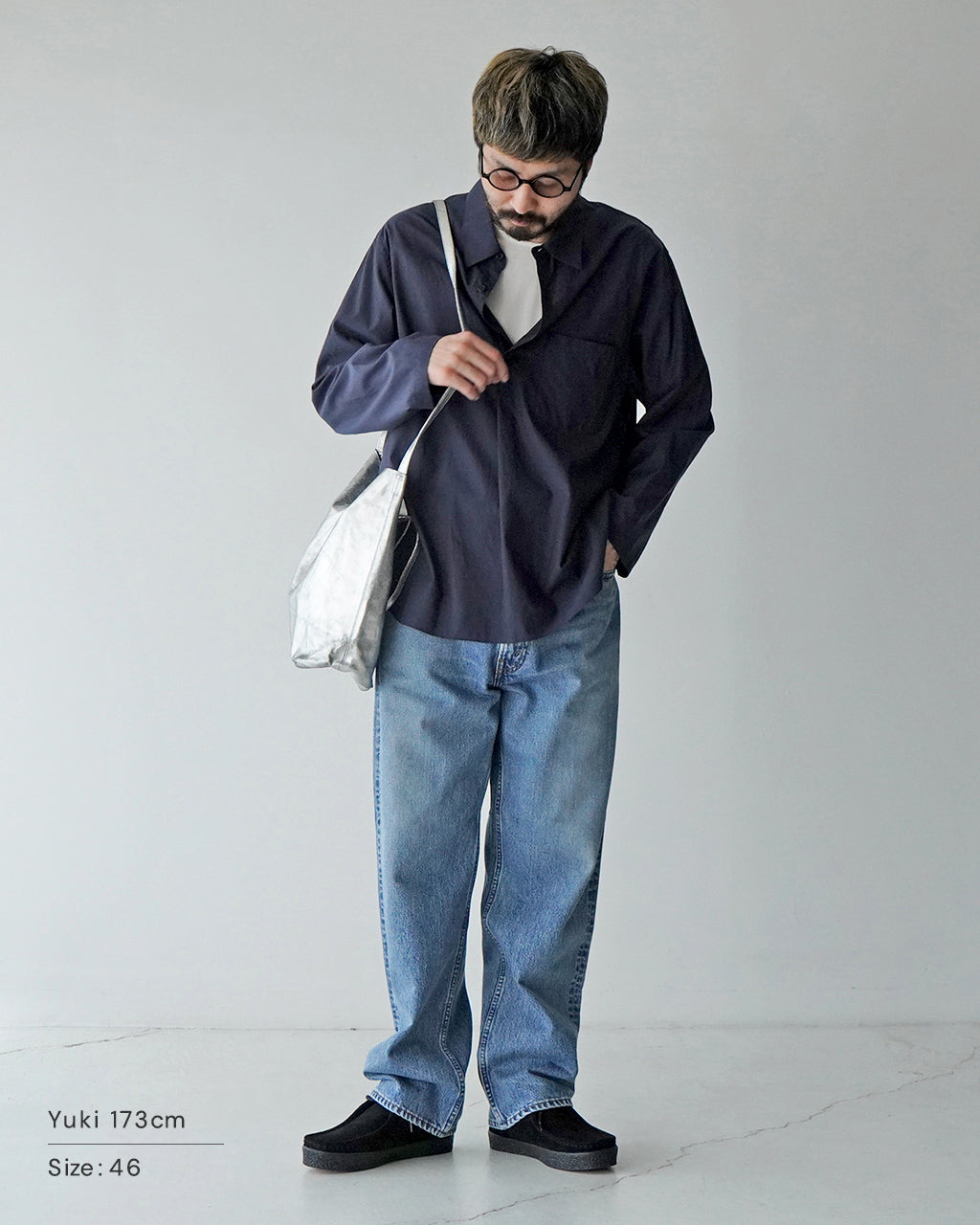 【SALE!40%OFF】キュプラ コットン プルオーバーシャツ Cupro mixed pullover shirt レギュラーカラー 長袖 SH05251