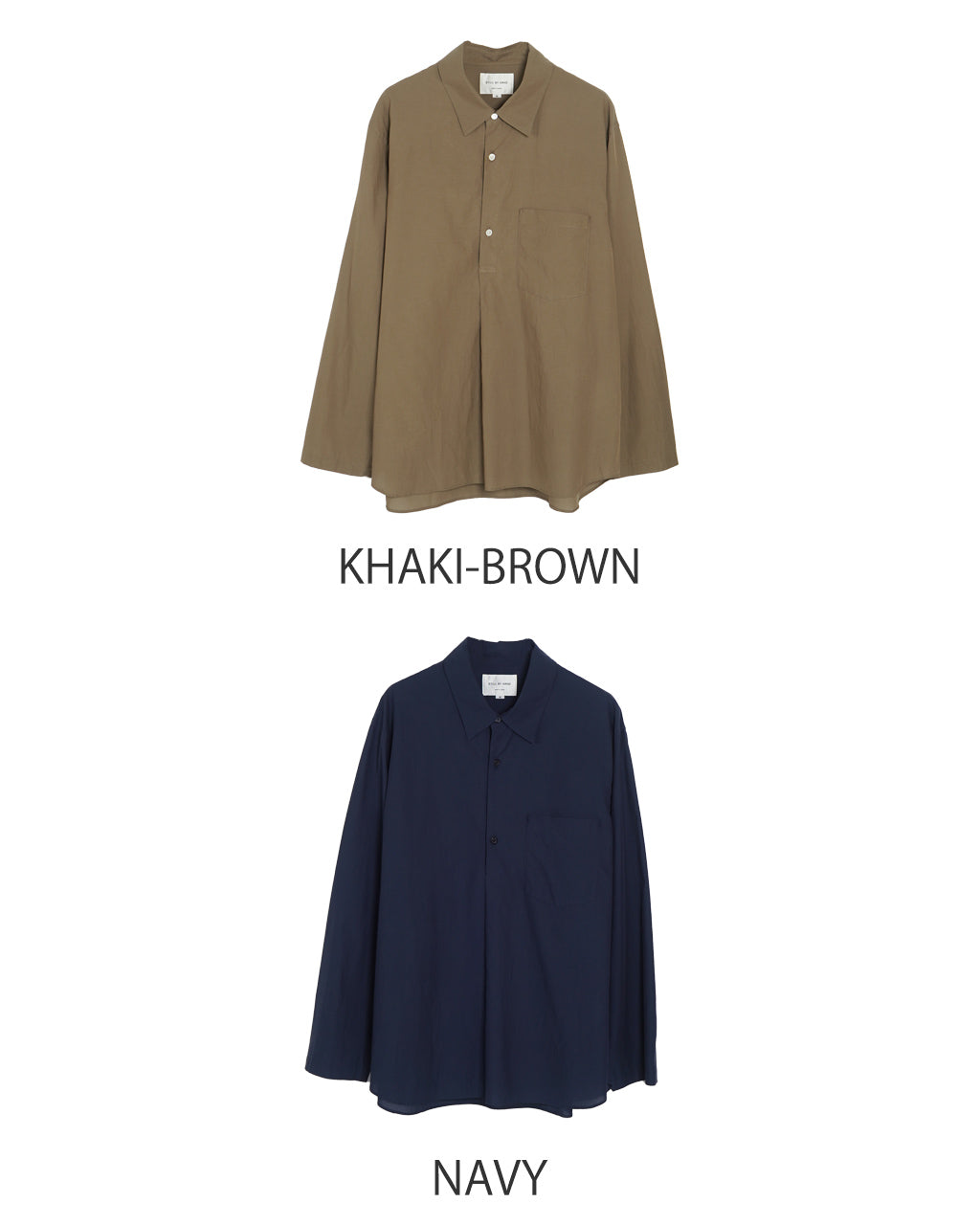 【SALE!40%OFF】キュプラ コットン プルオーバーシャツ Cupro mixed pullover shirt レギュラーカラー 長袖 SH05251