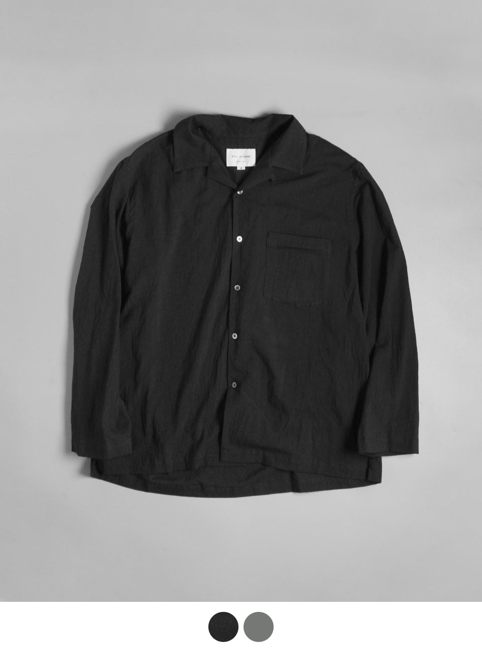 レア！【23ss】STILL BY HAND オープンカラーシャツ黒48 トップス