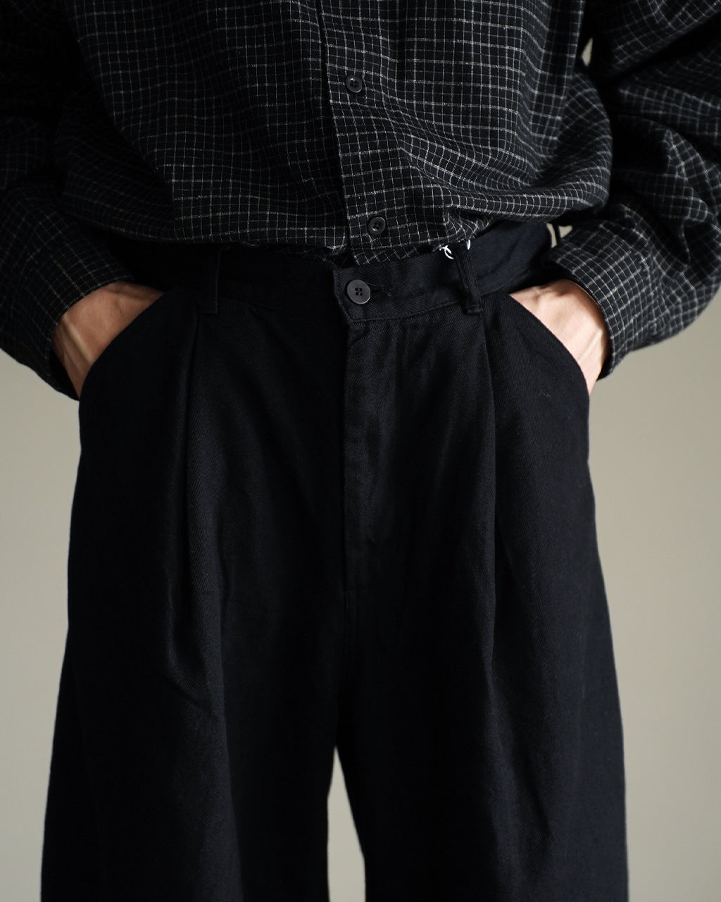 12oz denim deep tuck pants DN01263