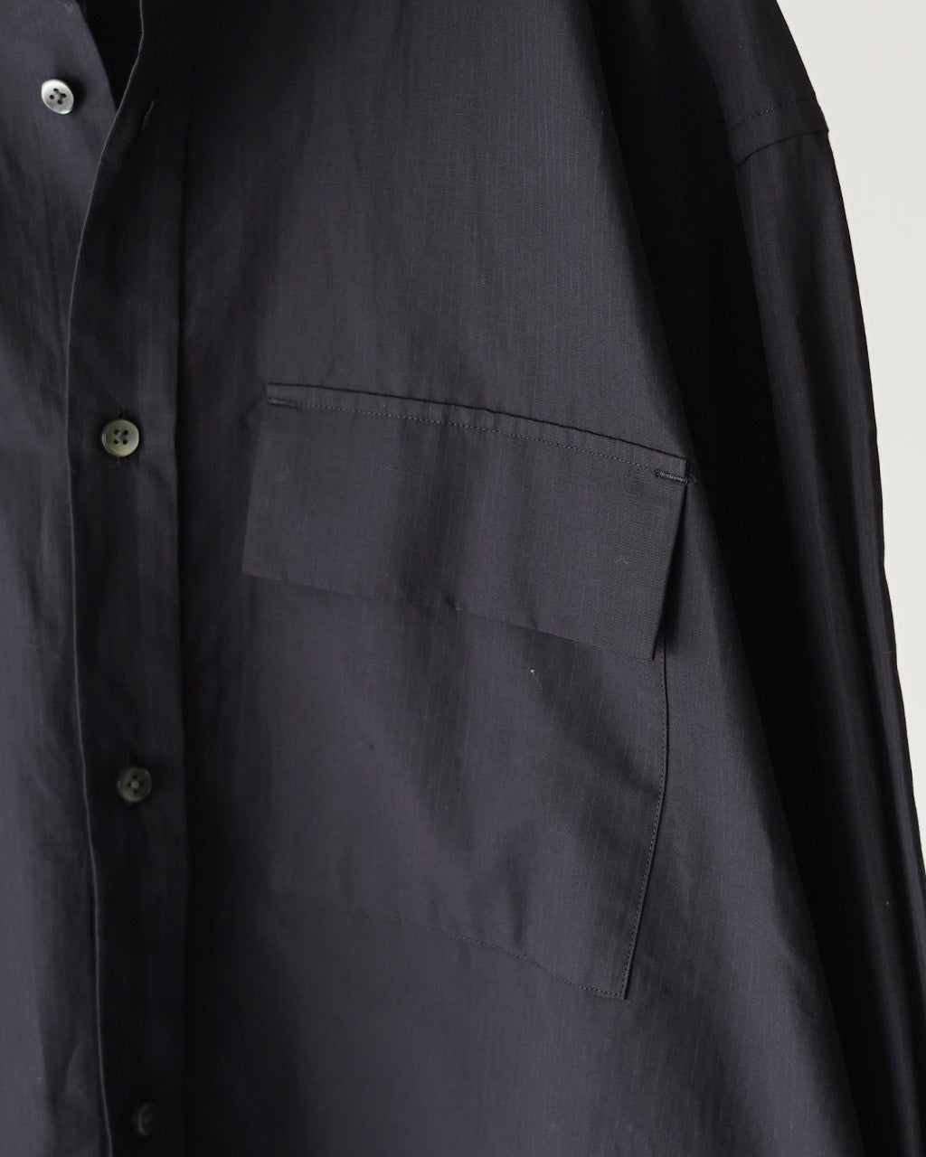Cotton/ramie band collar shirt SH09261