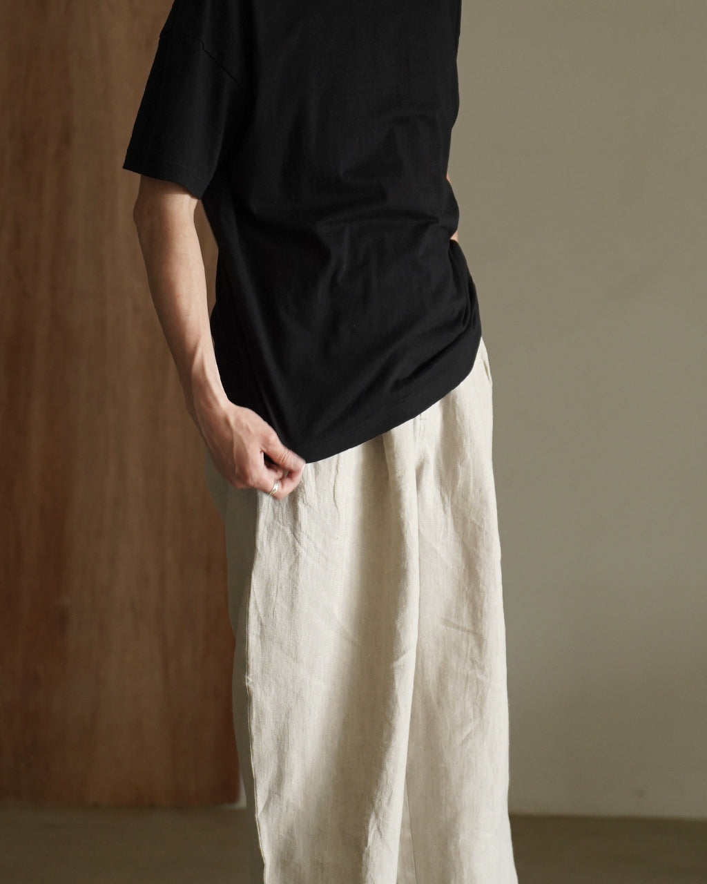 Cotton silk nep half sleeve T-shirt CS02262