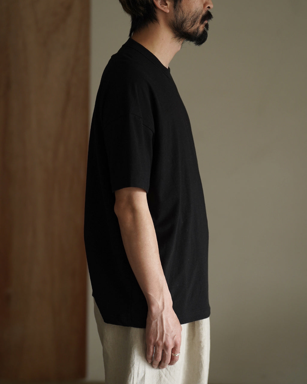 Cotton silk nep half sleeve T-shirt CS02262