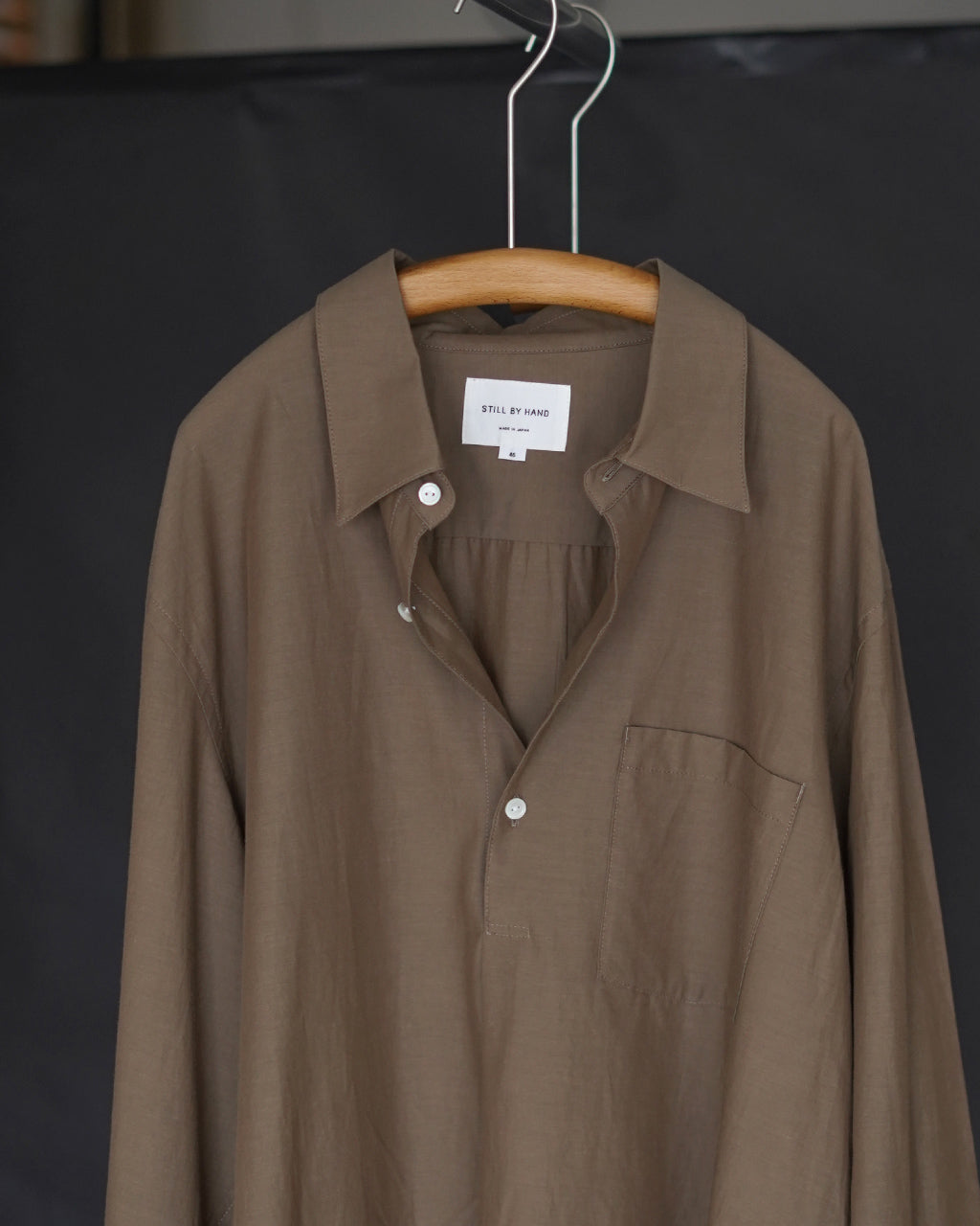 Cupro mixed pullover shirt SH10261