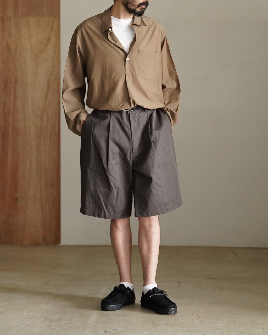 Cupro mixed pullover shirt SH10261