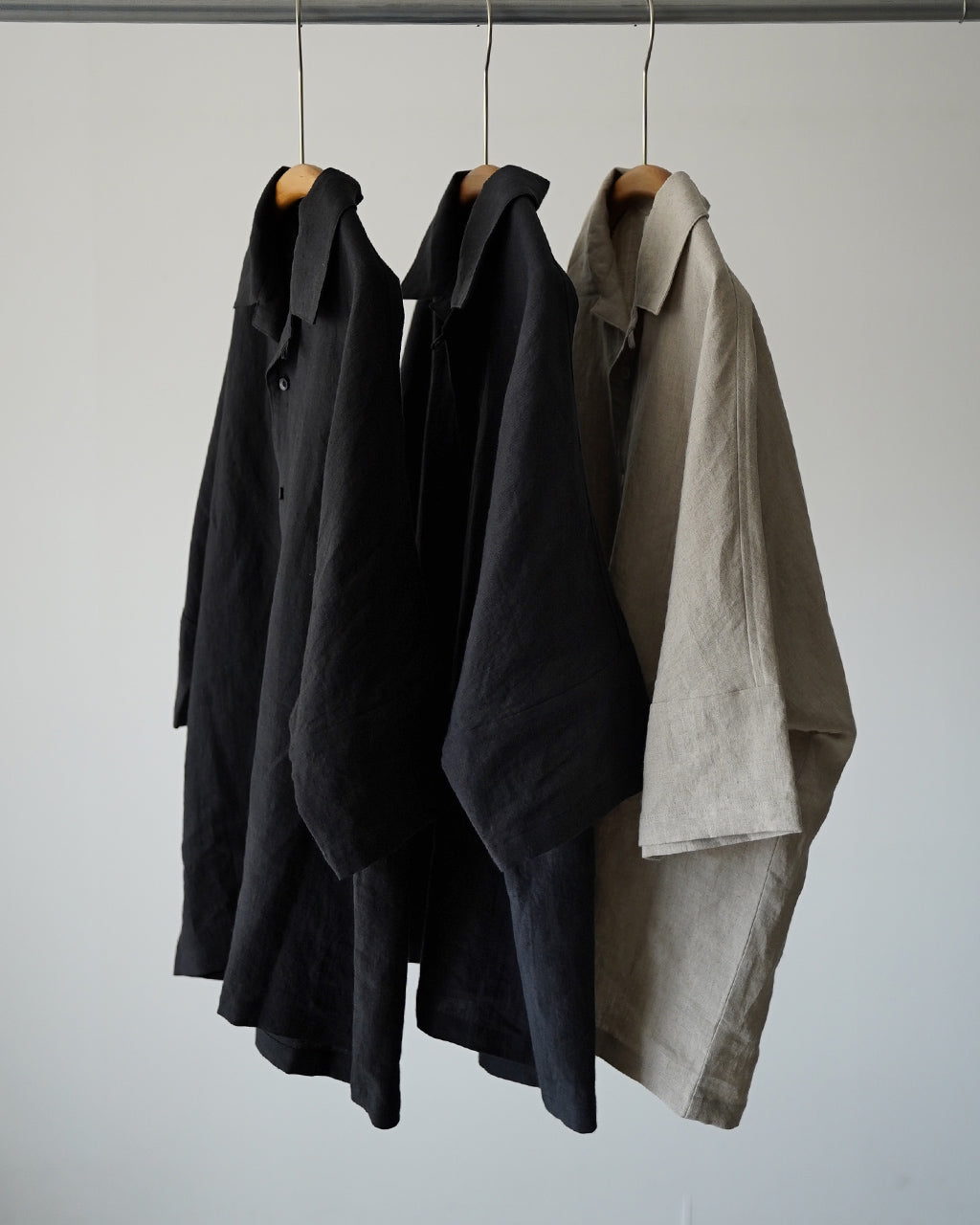 Linen open collar shirt SH03262