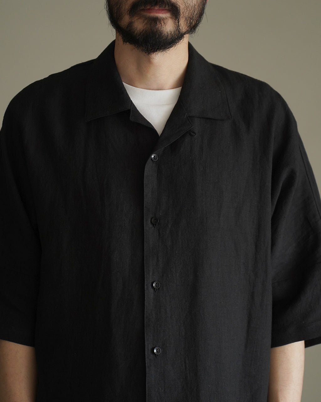 Linen open collar shirt SH03262