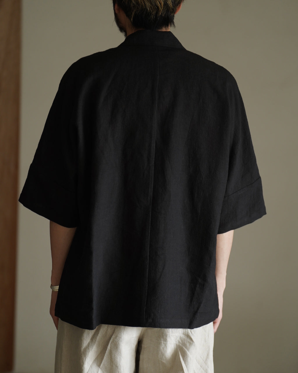 Linen open collar shirt SH03262