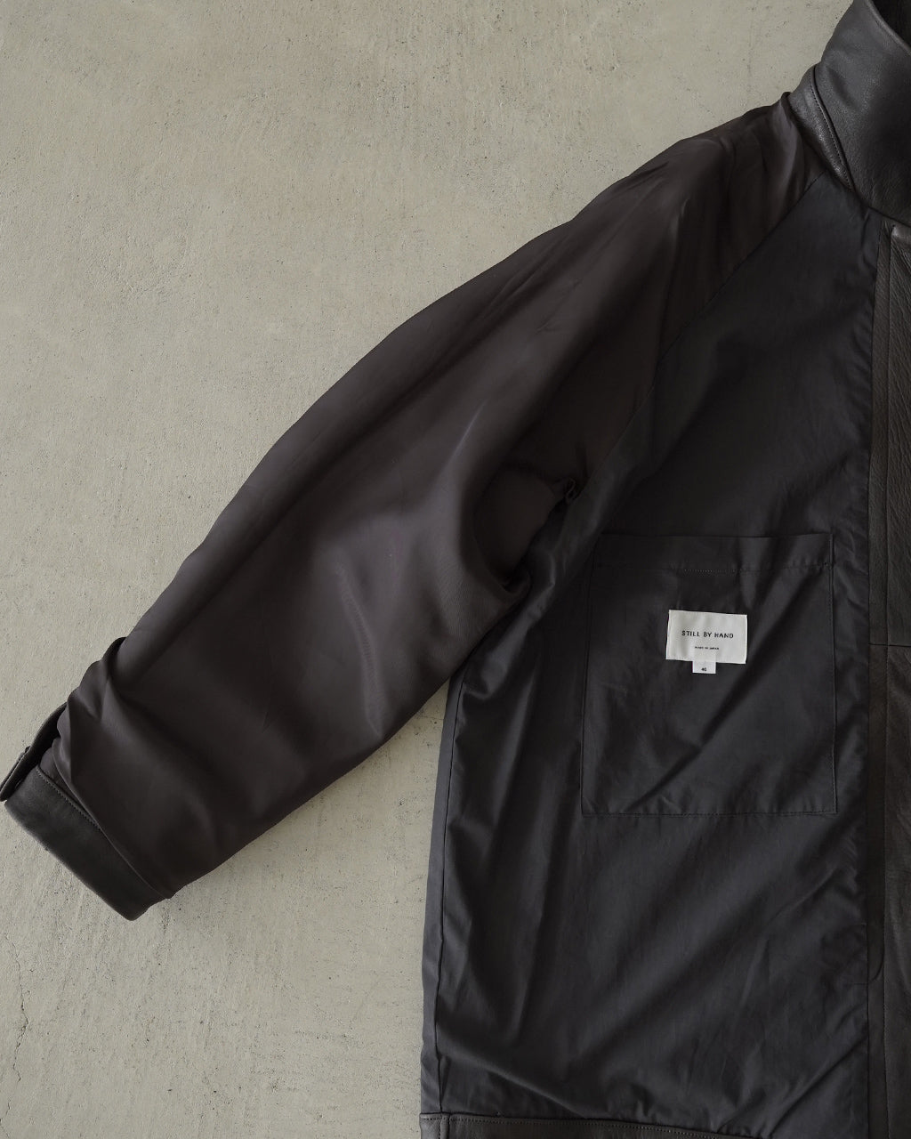 Leather half coat LE02263