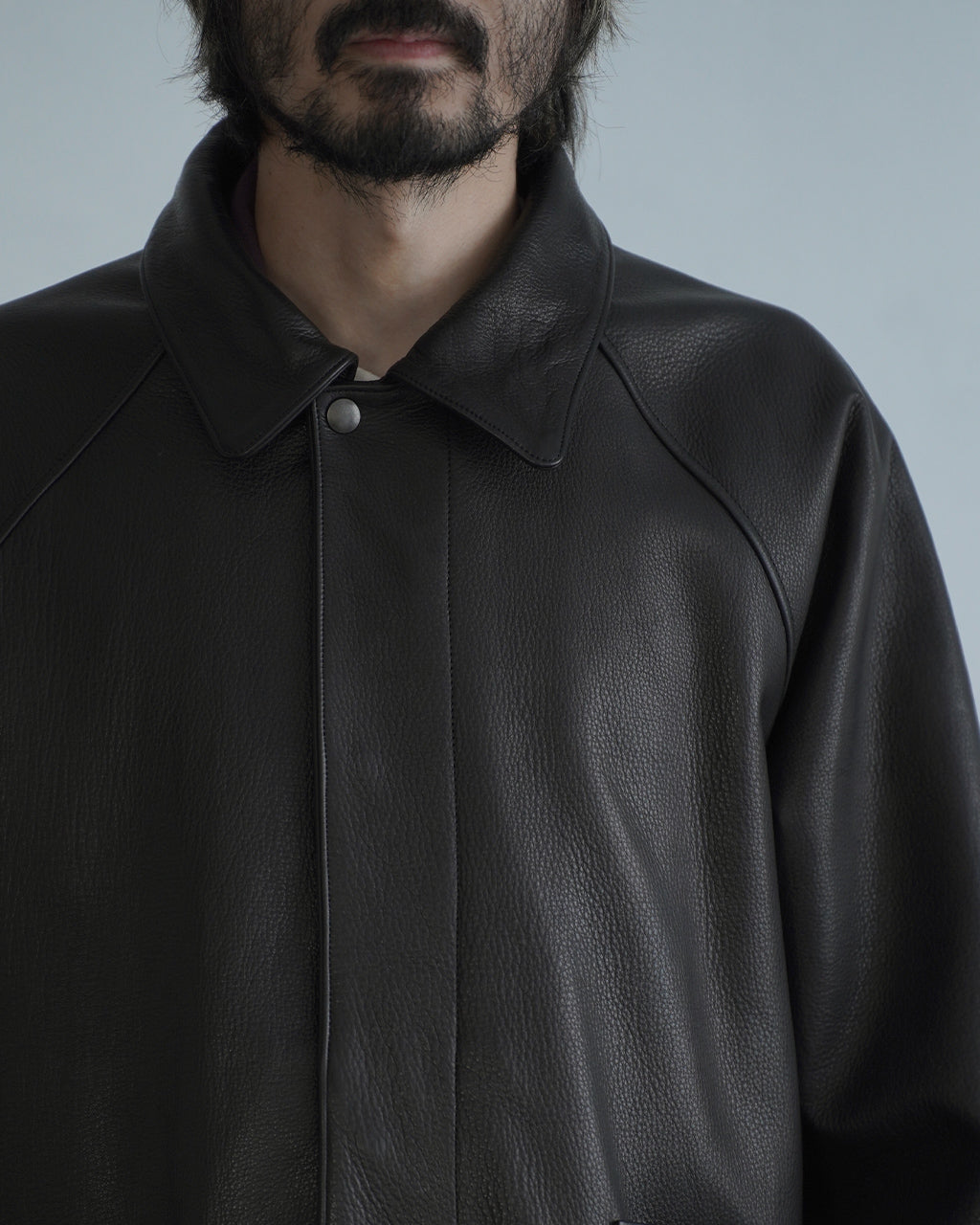 Leather half coat LE02263