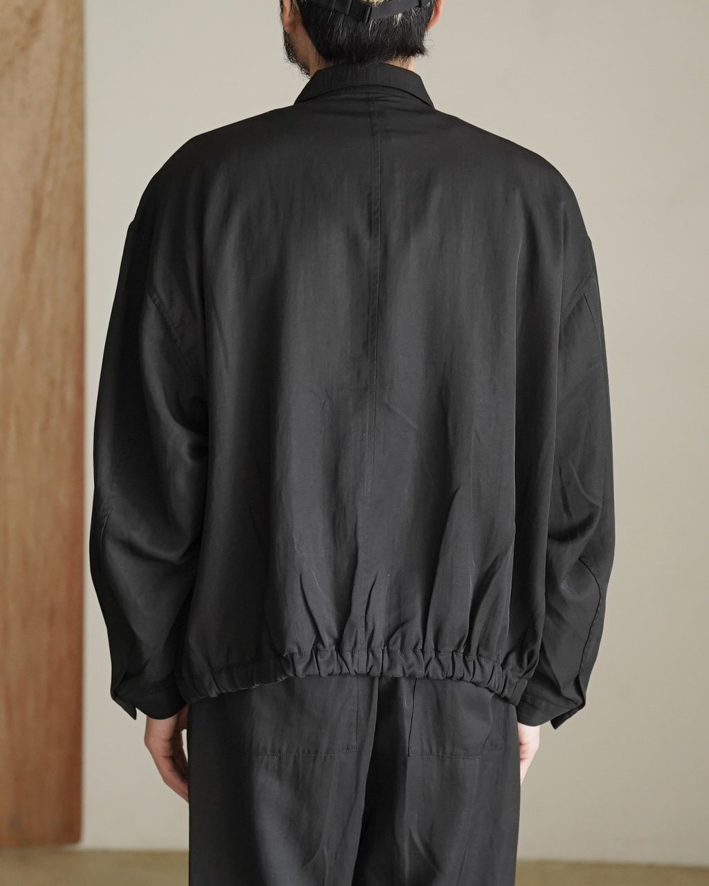 Pigment print zip up blouson BL05261