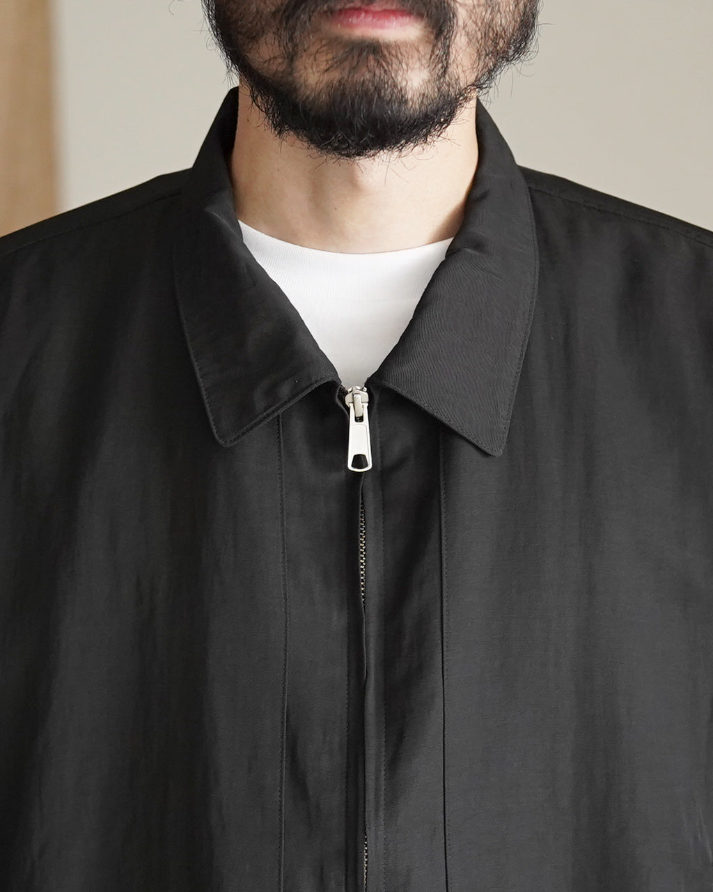 Pigment print zip up blouson BL05261