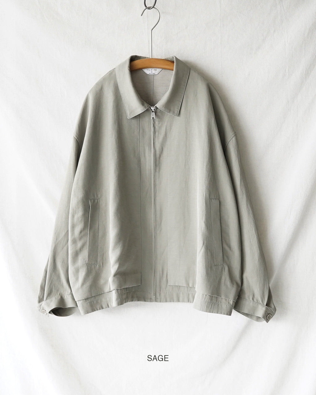 Pigment print zip up blouson BL05261