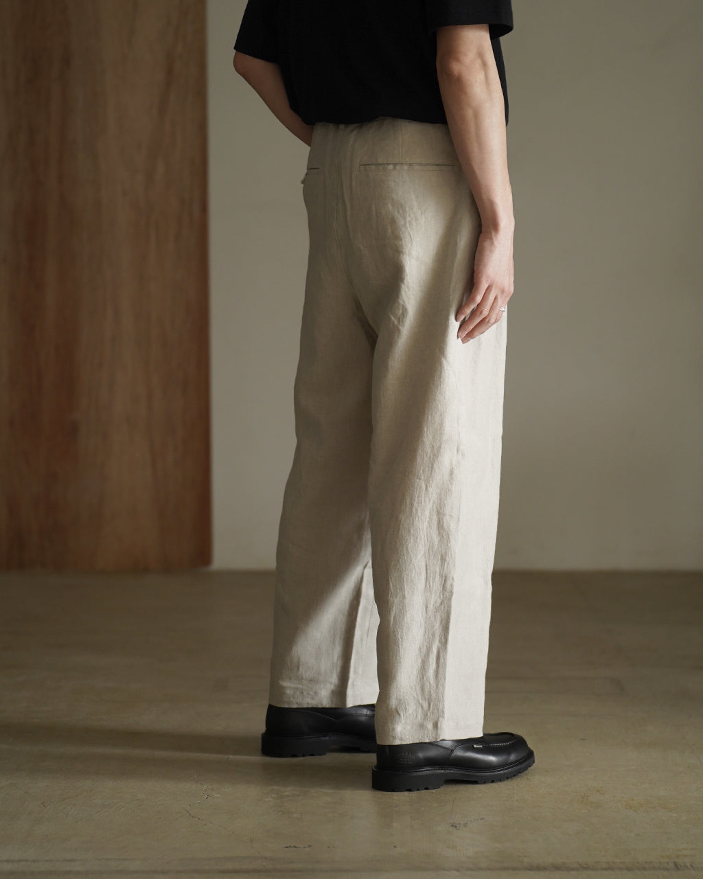 Linen wide tapard pants PT08262