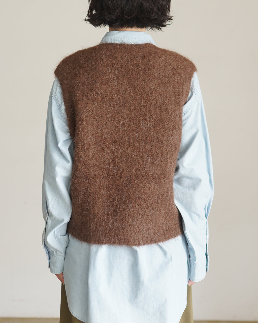 ALPACA SHAGGY KNIT VEST 26AMSNI04