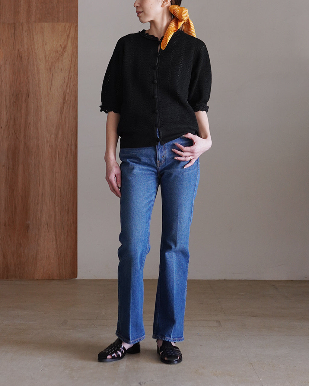 MESH LACE KNIT CARDIGAN 26SMSNI07