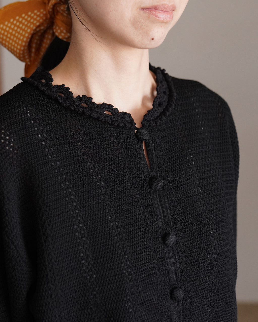 MESH LACE KNIT CARDIGAN 26SMSNI07