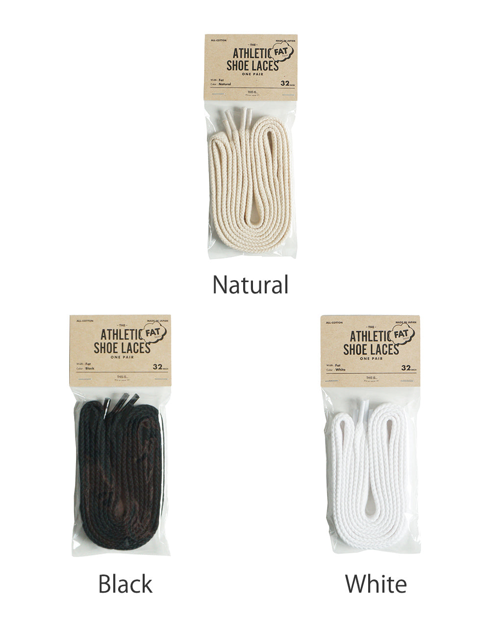 ディス イズ… アスレチック コットン シュー レース Athletic Cotton Shoe Laces -Fat- 靴紐 2本入り 32471011