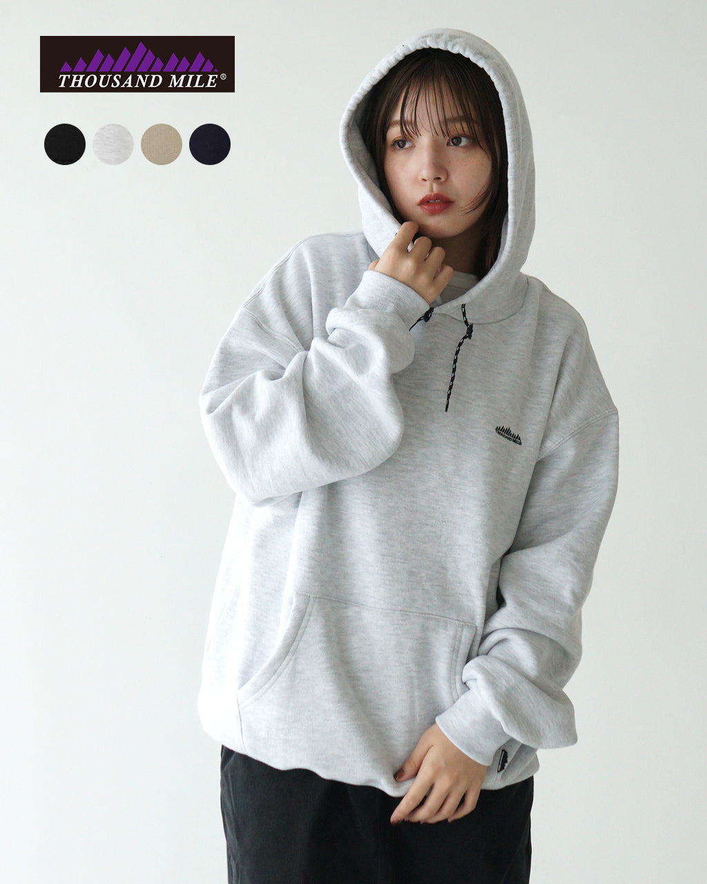 THOUSAND MILE サウザンドマイル プルオーバー フーディー PULLOVER HOODIE 裏起毛 スウェット パーカー オーバ