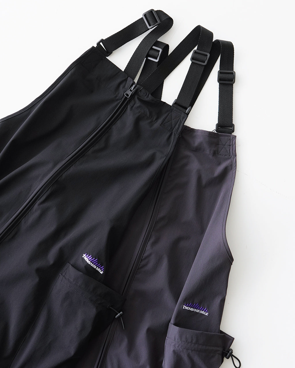 THOUSAND MILE サウザンドマイル サロペットワンピース FRONT ZIP SALOPETTE OP フロントジップ Iライン レイヤード 撥水 ストレッチ ドライタッチ UVカット 紫外線対策 TM251NP00062 【送料無料】