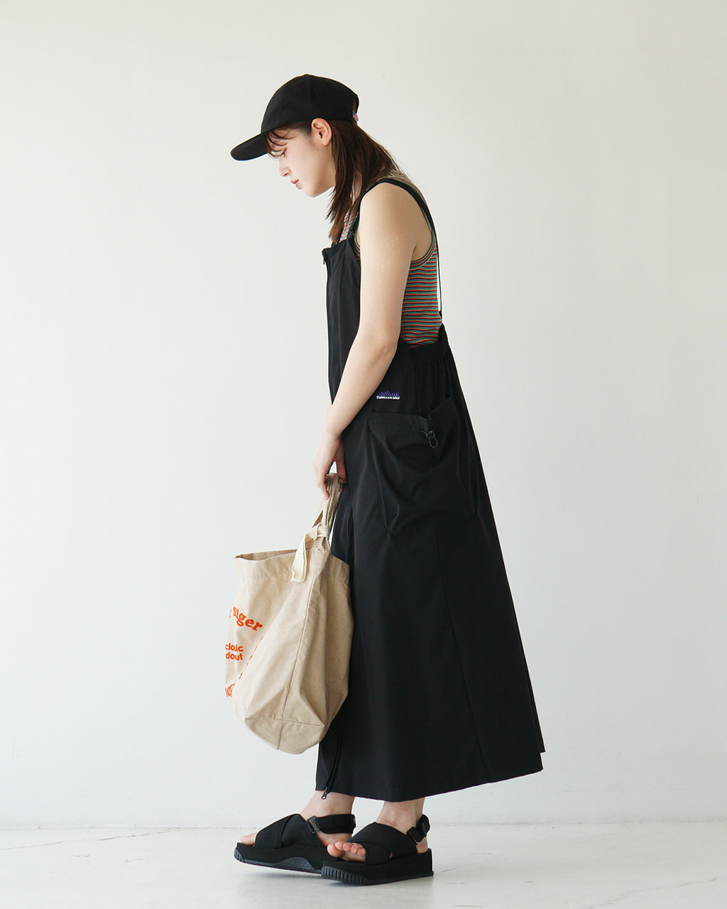 THOUSAND MILE サウザンドマイル サロペットワンピース FRONT ZIP SALOPETTE OP フロントジップ Iライン レイヤード 撥水 ストレッチ ドライタッチ UVカット 紫外線対策 TM251NP00062 【送料無料】