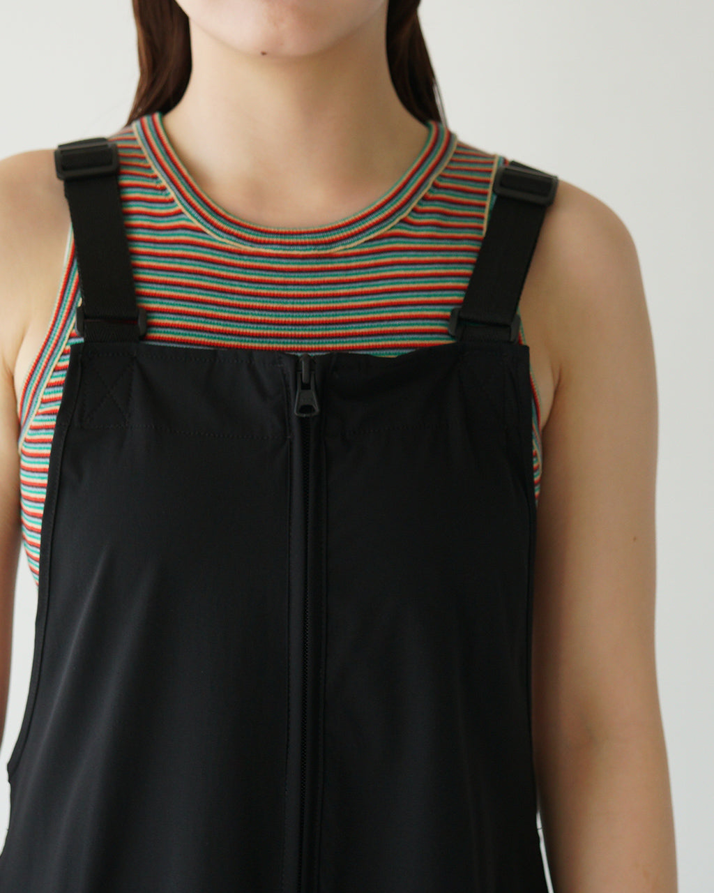 THOUSAND MILE サウザンドマイル サロペットワンピース FRONT ZIP SALOPETTE OP フロントジップ Iライン レイヤード 撥水 ストレッチ ドライタッチ UVカット 紫外線対策 TM251NP00062 【送料無料】