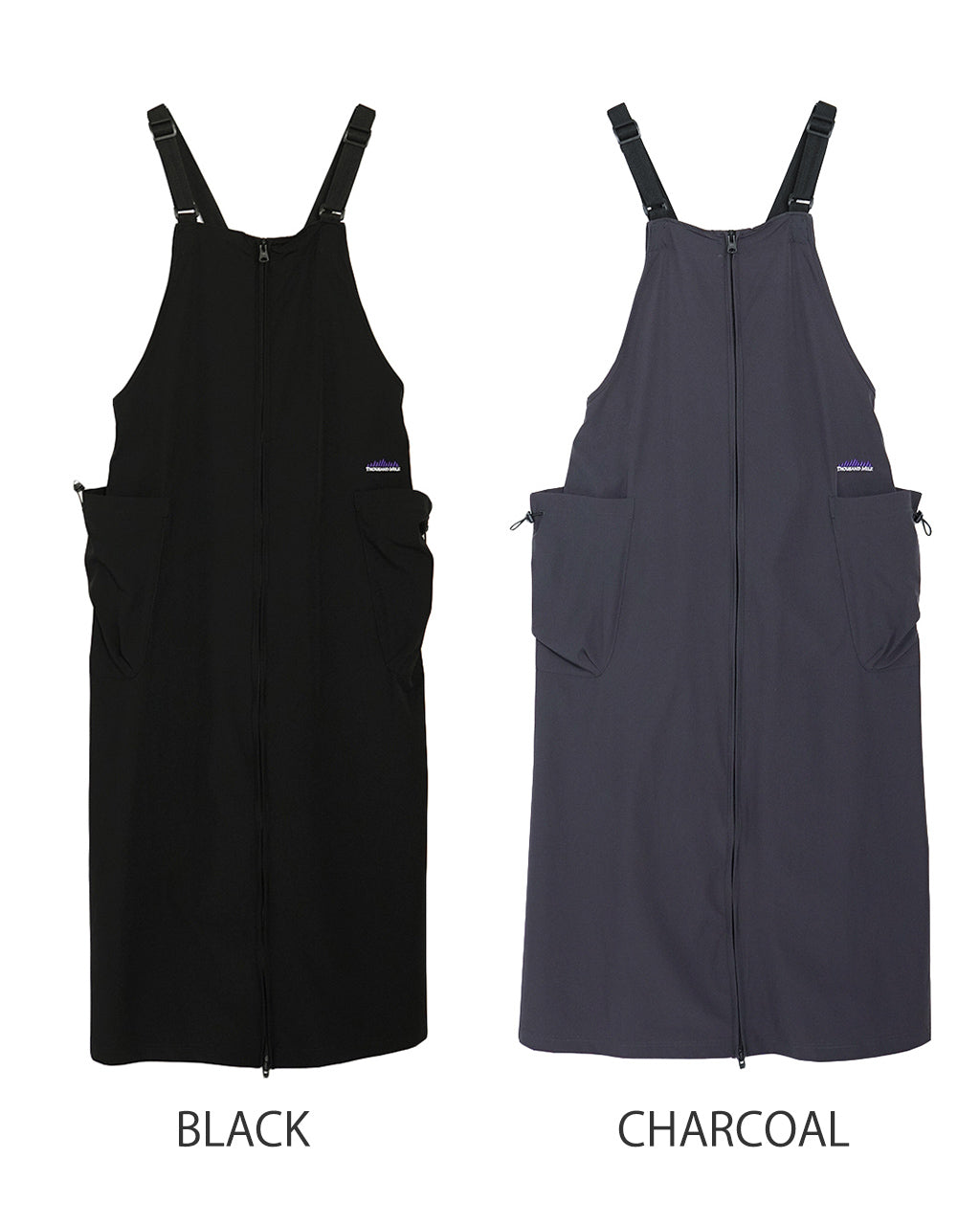 THOUSAND MILE サウザンドマイル サロペットワンピース FRONT ZIP SALOPETTE OP フロントジップ Iライン レイヤード 撥水 ストレッチ ドライタッチ UVカット 紫外線対策 TM251NP00062 【送料無料】