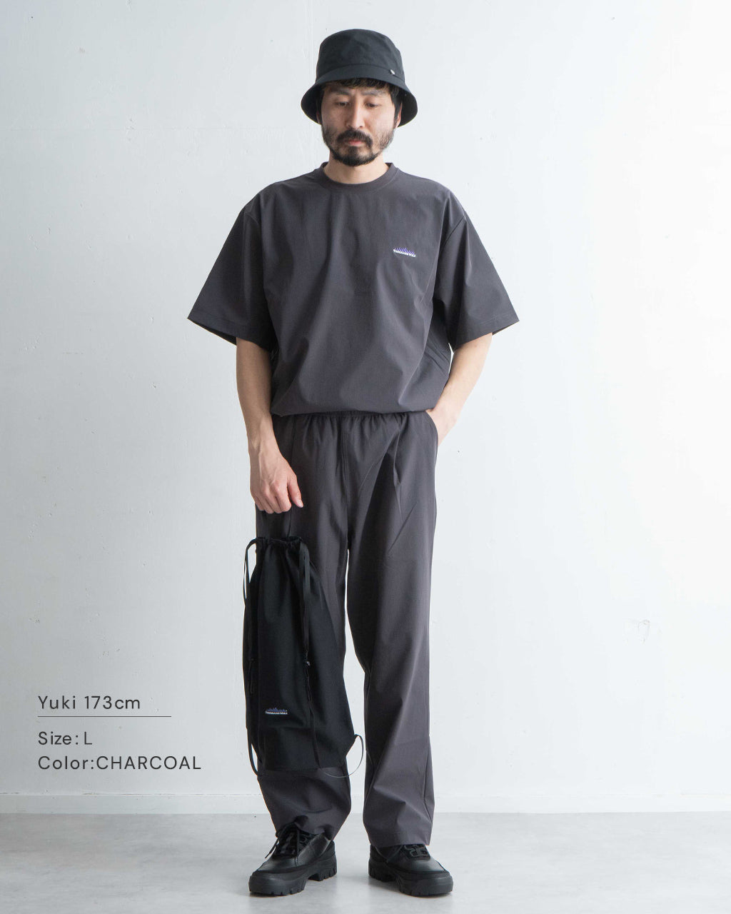 \早得24時間限定ポイント10倍/THOUSAND MILE サウザンドマイル 【3点セット】ショートスリーブTシャツ ロングパンツ セット SHORT SLEEVE T-SHIRT & LONG PANTS SET 半袖 バッグ ストレッチ UVカット TM251NP00011 【送料無料】