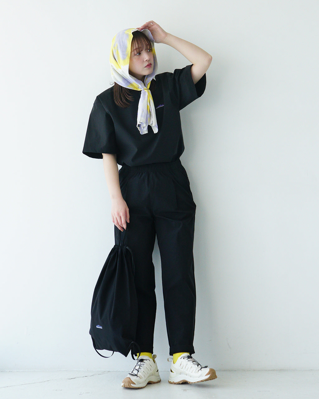 \早得24時間限定ポイント10倍/THOUSAND MILE サウザンドマイル 【3点セット】ショートスリーブTシャツ ロングパンツ セット SHORT SLEEVE T-SHIRT & LONG PANTS SET 半袖 バッグ ストレッチ UVカット TM251NP00011 【送料無料】