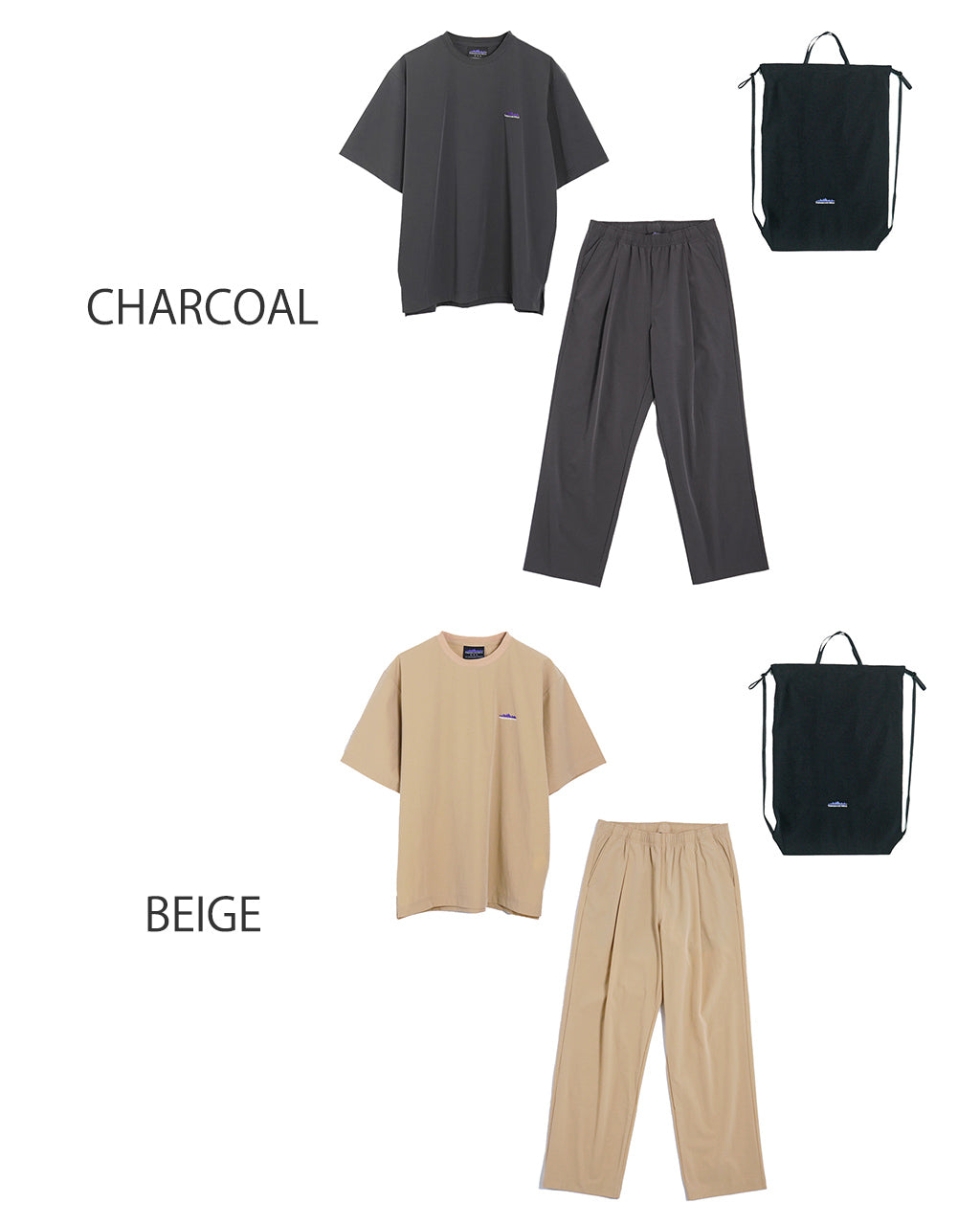\早得24時間限定ポイント10倍/THOUSAND MILE サウザンドマイル 【3点セット】ショートスリーブTシャツ ロングパンツ セット SHORT SLEEVE T-SHIRT & LONG PANTS SET 半袖 バッグ ストレッチ UVカット TM251NP00011 【送料無料】