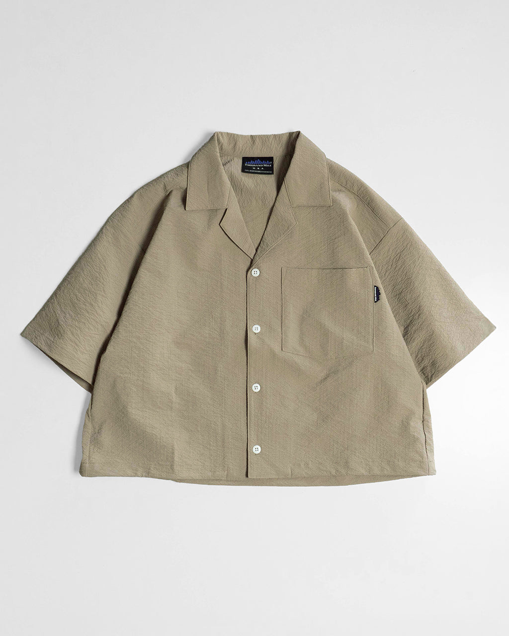 THOUSAND MILE サウザンドマイル ショートスリーブ シャツ SHORT SLEEVE SHIRT 半袖 オープンカラー スキッパー 羽織 衿つき ストレッチ 速乾 UVカット TM251SS00132