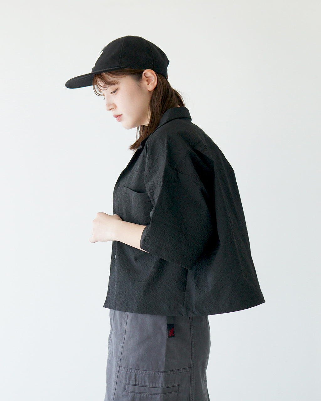 THOUSAND MILE サウザンドマイル ショートスリーブ シャツ SHORT SLEEVE SHIRT 半袖 オープンカラー スキッパー 羽織 衿つき ストレッチ 速乾 UVカット TM251SS00132